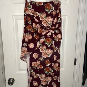 Floral print maxi skirt